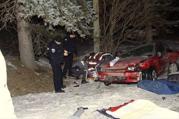 La voiture de Valérie Barry a fait une embardée causant la mort de deux passagers, en février 2010, à Carignan.