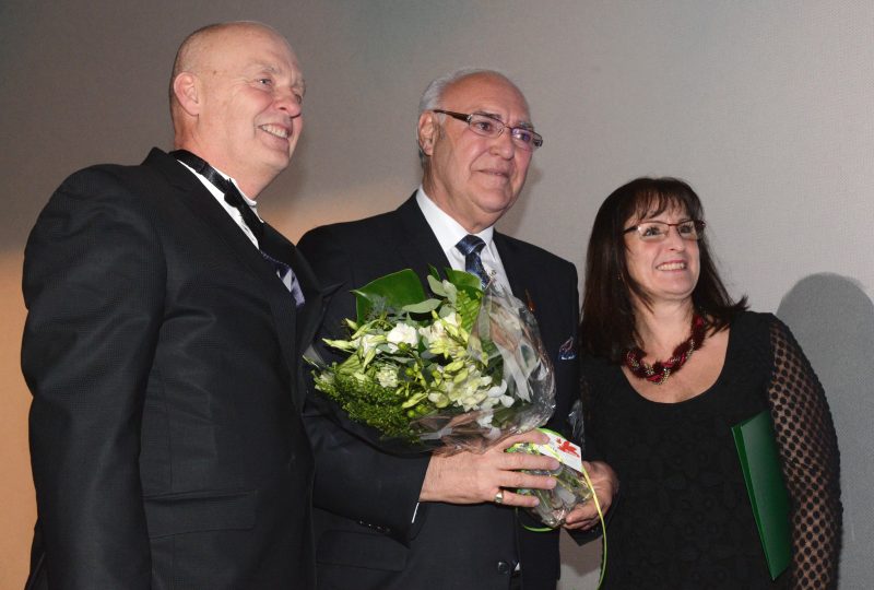 Le maire Gilles Plante, au centre, en compagnie de ses homologues Yves Corriveau et Diane Lavoie.