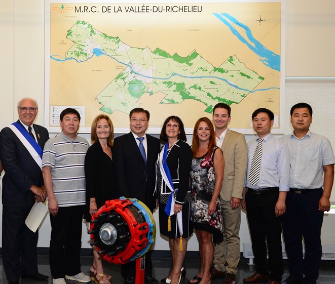 En juillet, une délégation du comté de Wei a visité la MRC de la Vallée-du-Richelieu en compagnie.