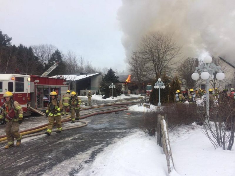 Incendie majeur au Strøm Spa de Saint-Hilaire