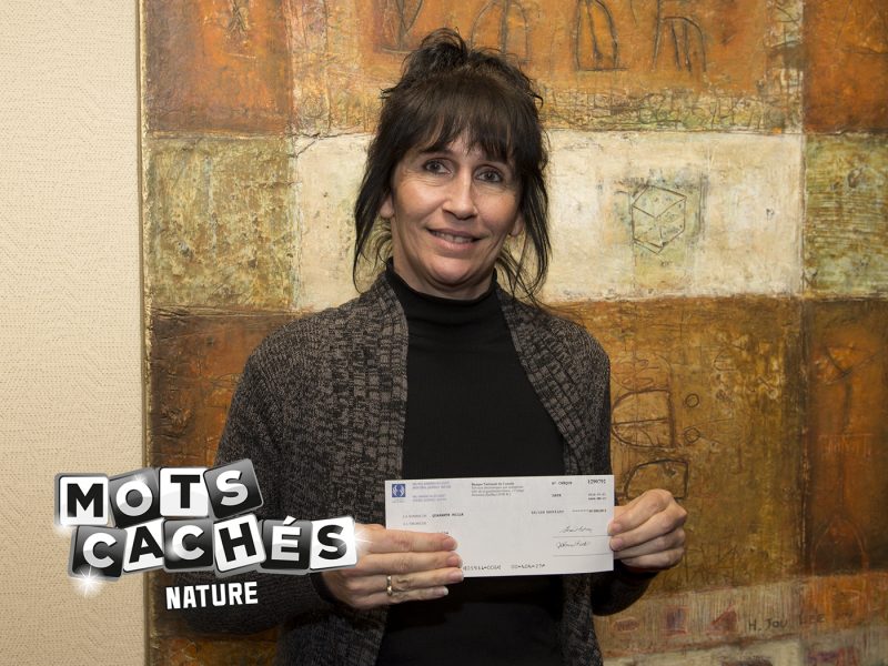 Isabelle Charbonneau a gagné 40 000 $ avec son billet Mots cachés nature