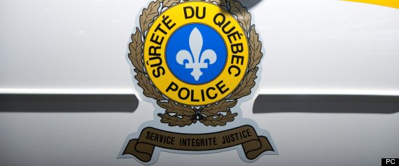 Surete du Quebec police crest on police cruiser door.The Canadian Press Images-Mario Beauregard