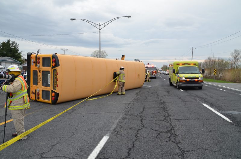 Photo de l’accident de l’autobus.