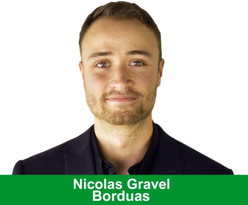 Le représentant du Parti Vert, Nicolas Gravel. 
