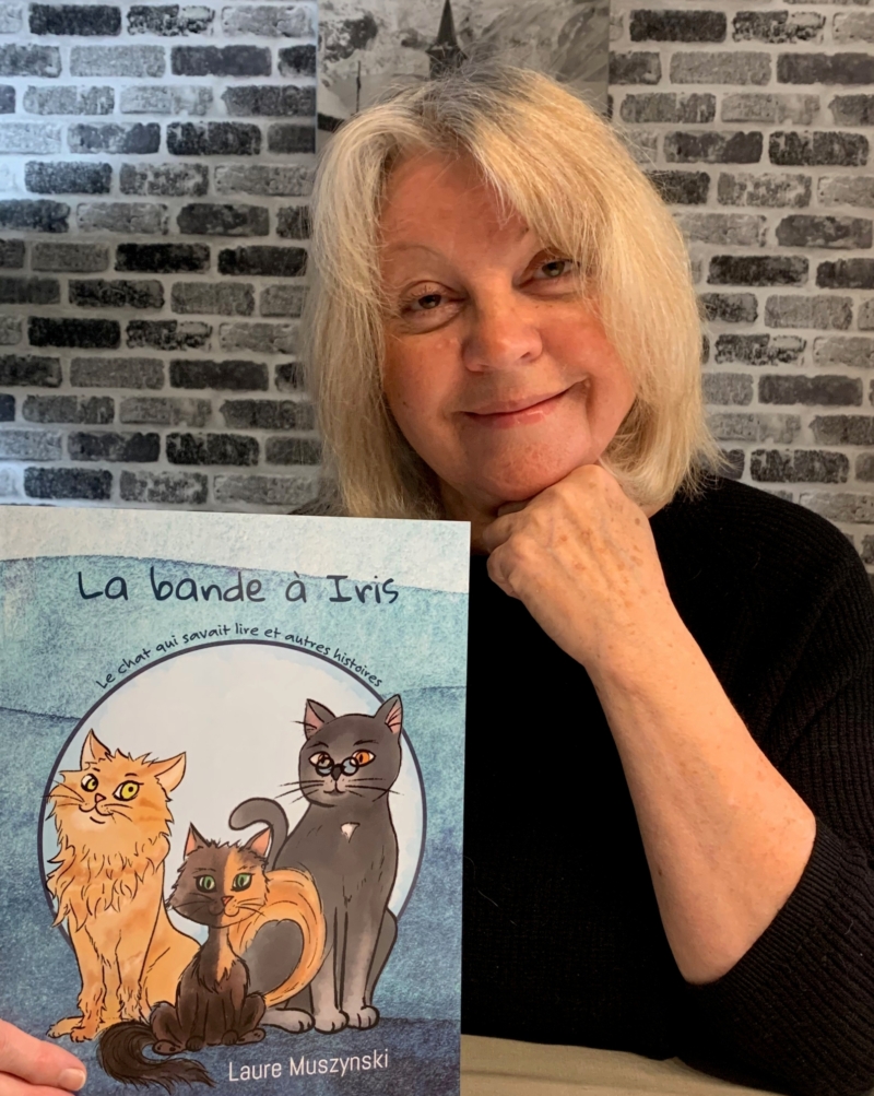 La résidente d’Otterburn Park Laure Muszynski a fait paraître La bande à Iris – Le chat qui savait lire et autres histoires, un livre jeunesse inspiré de ses chats. Son lancement est prévu le 28 novembre au Café du passeur. Photo gracieuseté