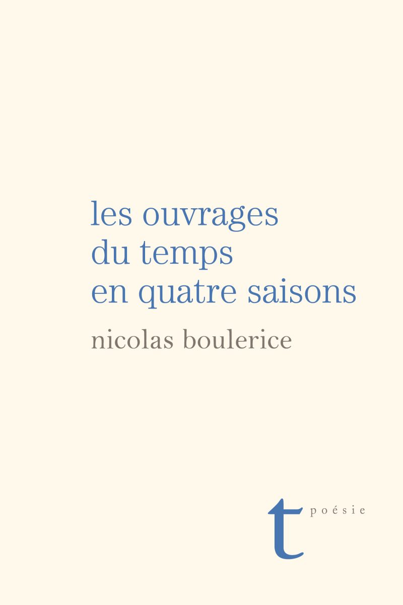 Musicien prolifique, le résident de Saint-Antoine-sur-Richelieu Nicolas Boulerice se lance maintenant dans la poésie à travers un premier recueil, Les ouvrages du temps en quatre saisons.