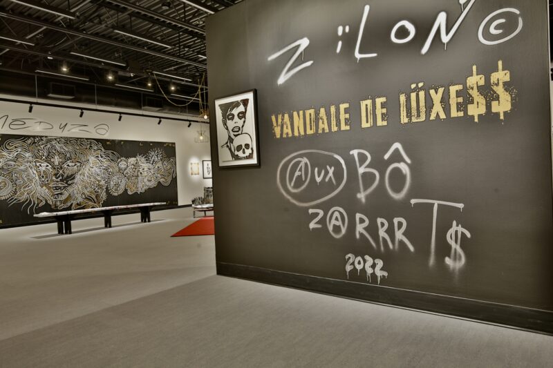 L’exposition « Vandale de Lüxe$$ » de Zïlon est loin, très loin de suivre les conventions auxquelles on peut s’attendre dans un musée de beaux-arts! Photo Robert Gosselin | L’Œil Régional ©