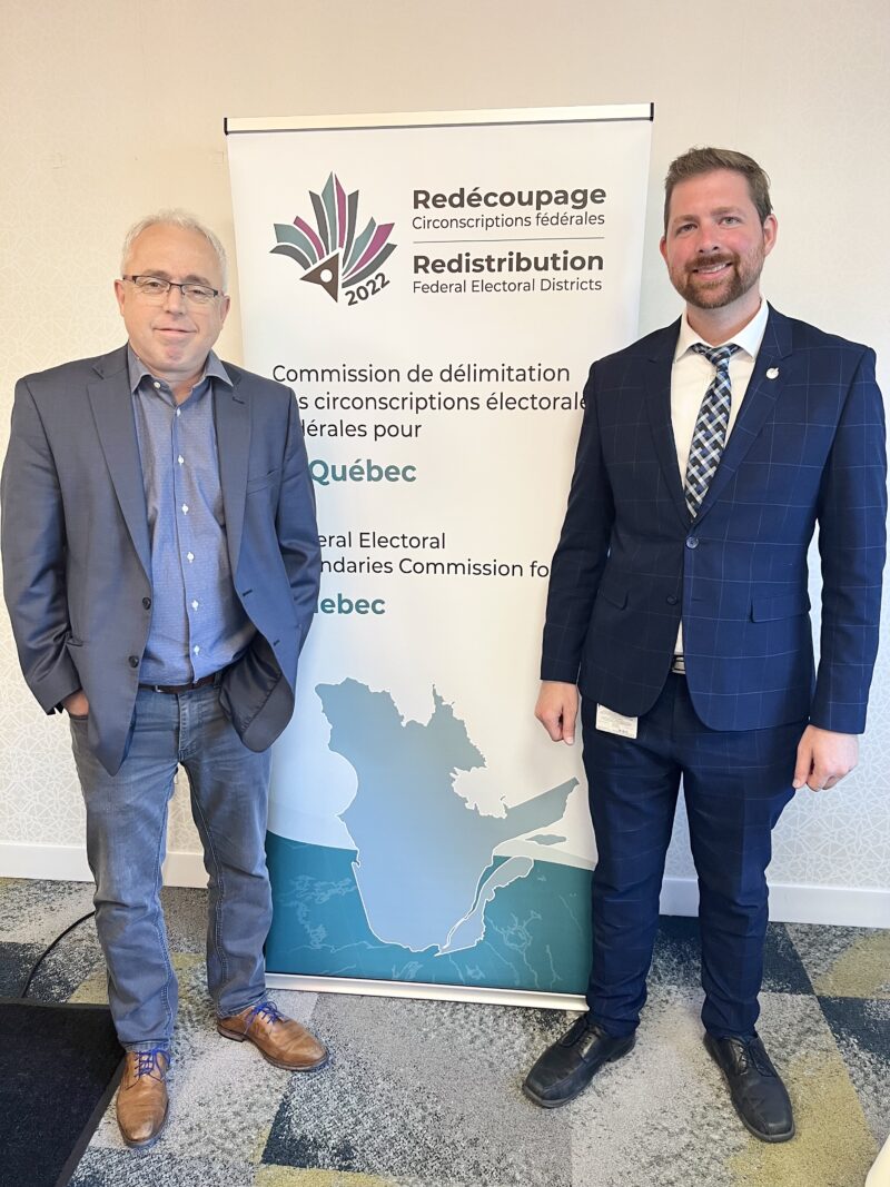 Les députés bloquistes Denis Trudel (Longueuil-Saint-Hubert) et Xavier Barsalou-Duval (Pierre-Boucher–Les Patriotes–Verchères). Photo gracieuseté