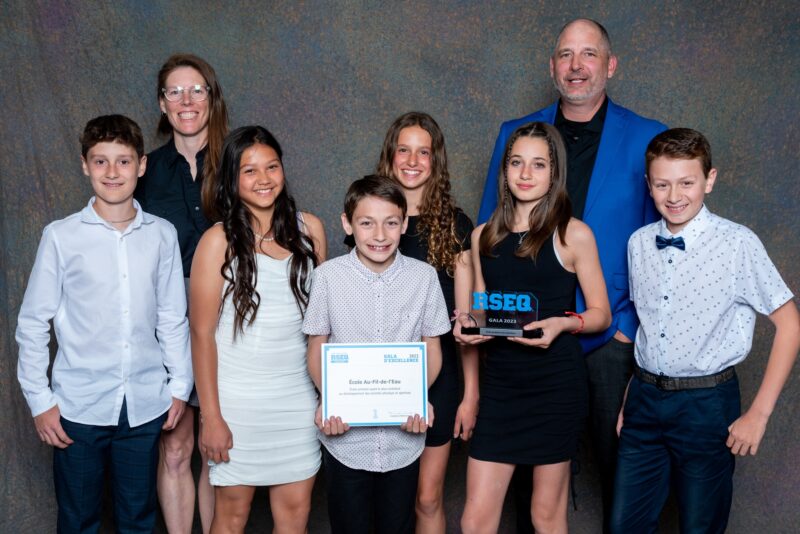 Les représentants de l’école Au-Fil-de-l’Eau lors du gala régional du RSEQ Montérégie tenu là la fin mai. Photo gracieuseté�