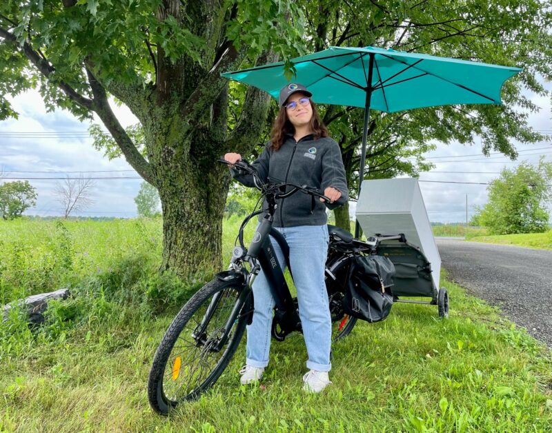 Un « Vélo à idées » sillonnera la Ville tout l’été et s’arrêtera dans les événements estivaux jusqu’à la mi-août. Ainsi, la population en apprendra plus sur le Plan climat et sera invitée à donner son opinion par l’entremise de discussions et d’activités ludiques. Photo gracieuseté�