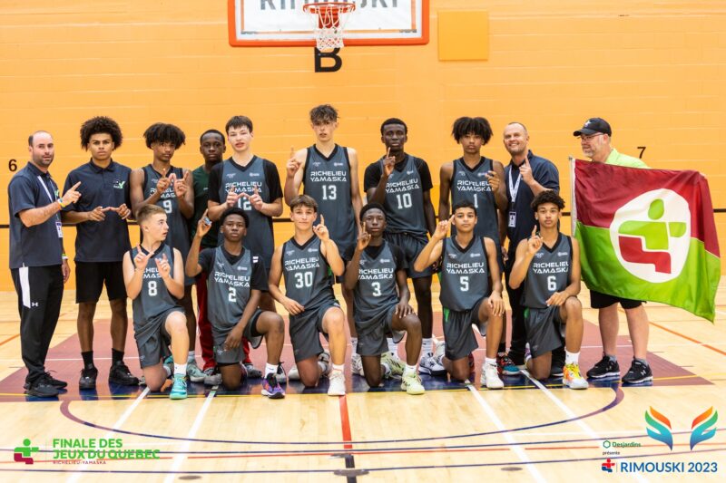 Richelieu-Yamaska a gagné l’or en basketball. 
Photo gracieuseté Jeux du Québec��