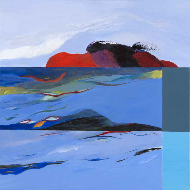 « Mont rouge I » d'Hélène Goulet : 2015, acrylique sur toile, 61 x 61 cm. Photo gracieuseté