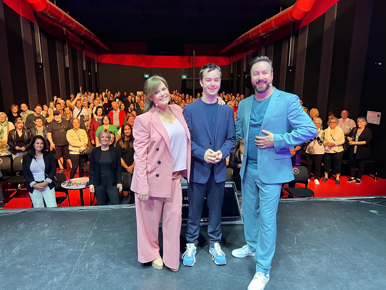 Patricia Paquin et Mathieu Gratton avec leur fils Benjamin. Photo gracieuseté