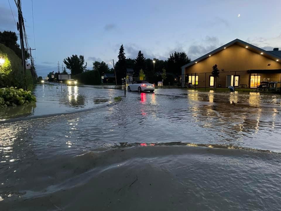 Saint-Mathieu-de-Belœil a été gravement touchée par le passage de la tempête tropicale Debby. Photo gracieuseté