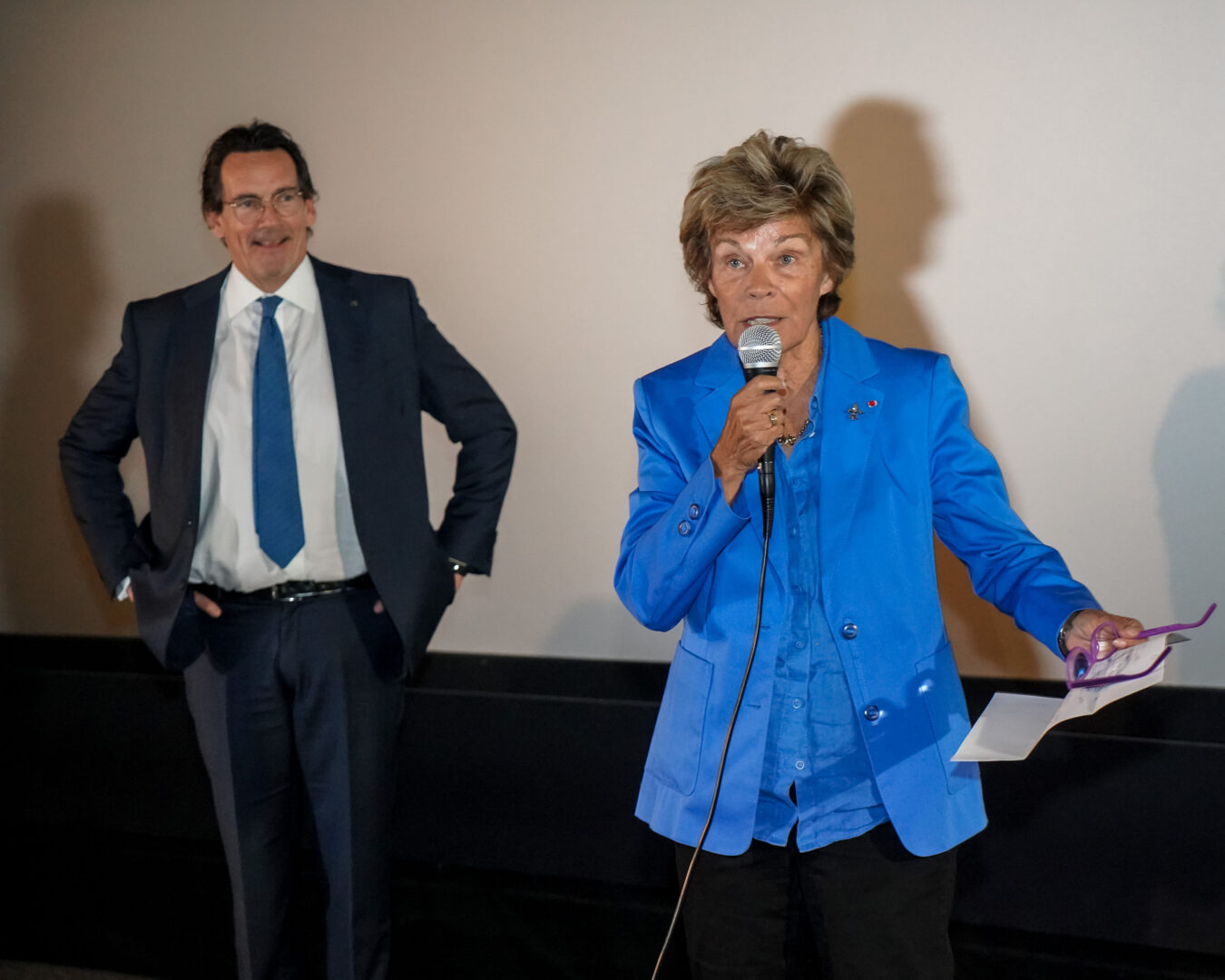 Pierre Karl Péladeau et Louise Beaudouin.
Photo François Larivière | L'Œil Régional ©