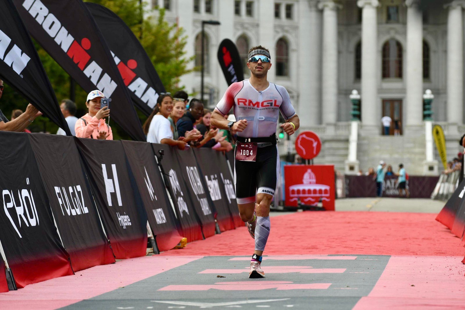 Matteo Agostino lors d’un triathlon tenu au Wisconsin. Photo gracieuseté