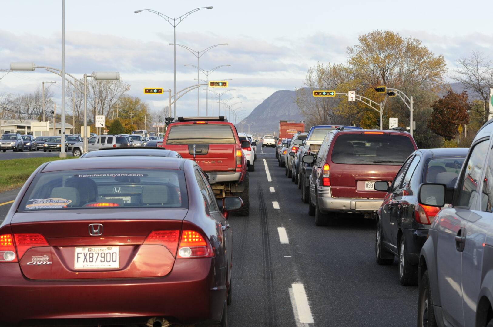 La pandémie avait entraîné une baisse de la congestion routière, mais les débits de circulation sont revenus à leur niveau. Photothèque | L’Œil Régional ©