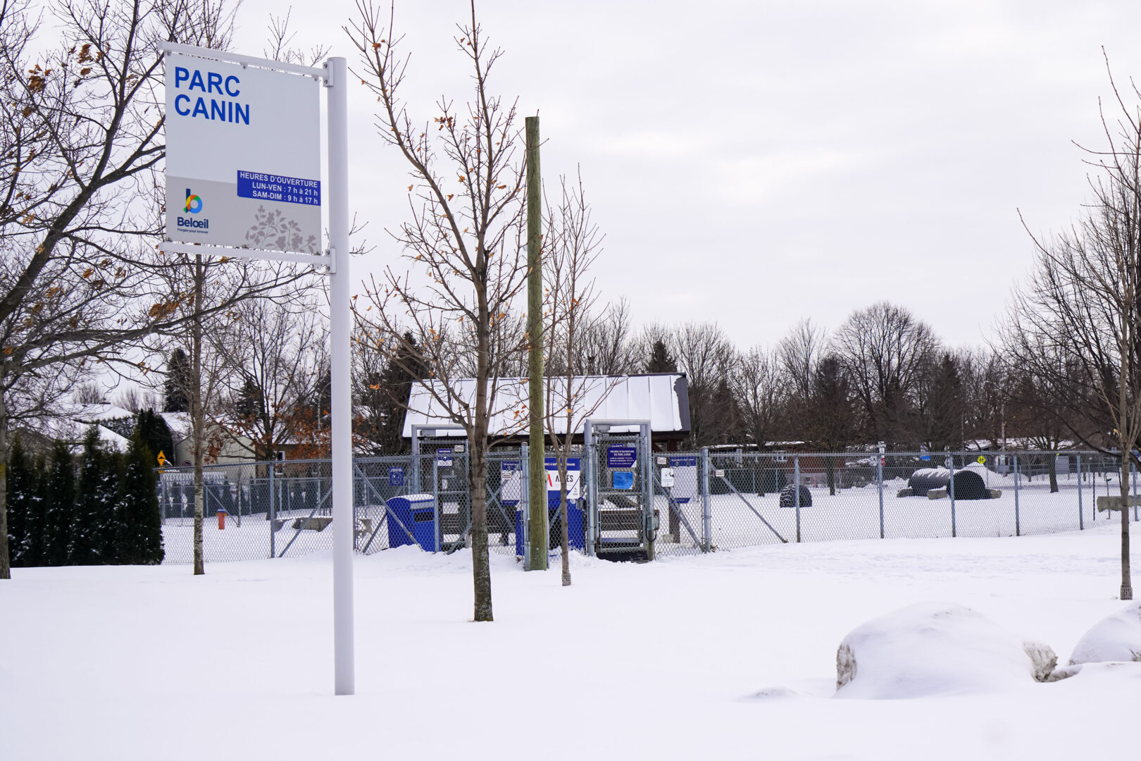 Après des années de plaintes de voisins, la Ville de Belœil va officiellement fermer le parc canin de la rue Radisson, au plus tard le 15 mai. Tous les propriétaires de chiens devront alors se rendre au nouveau parc, déjà en fonction, sur la rue Serge-Pepin. Photo François Larivière | L’Œil Régional ©