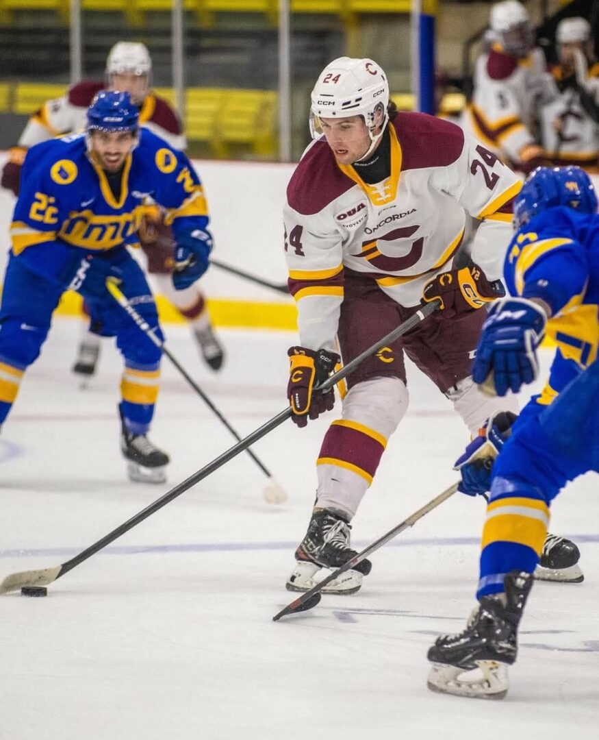 Mikaël Huchette dans l’uniforme des Stingers de Concordia.
Photo gracieuseté