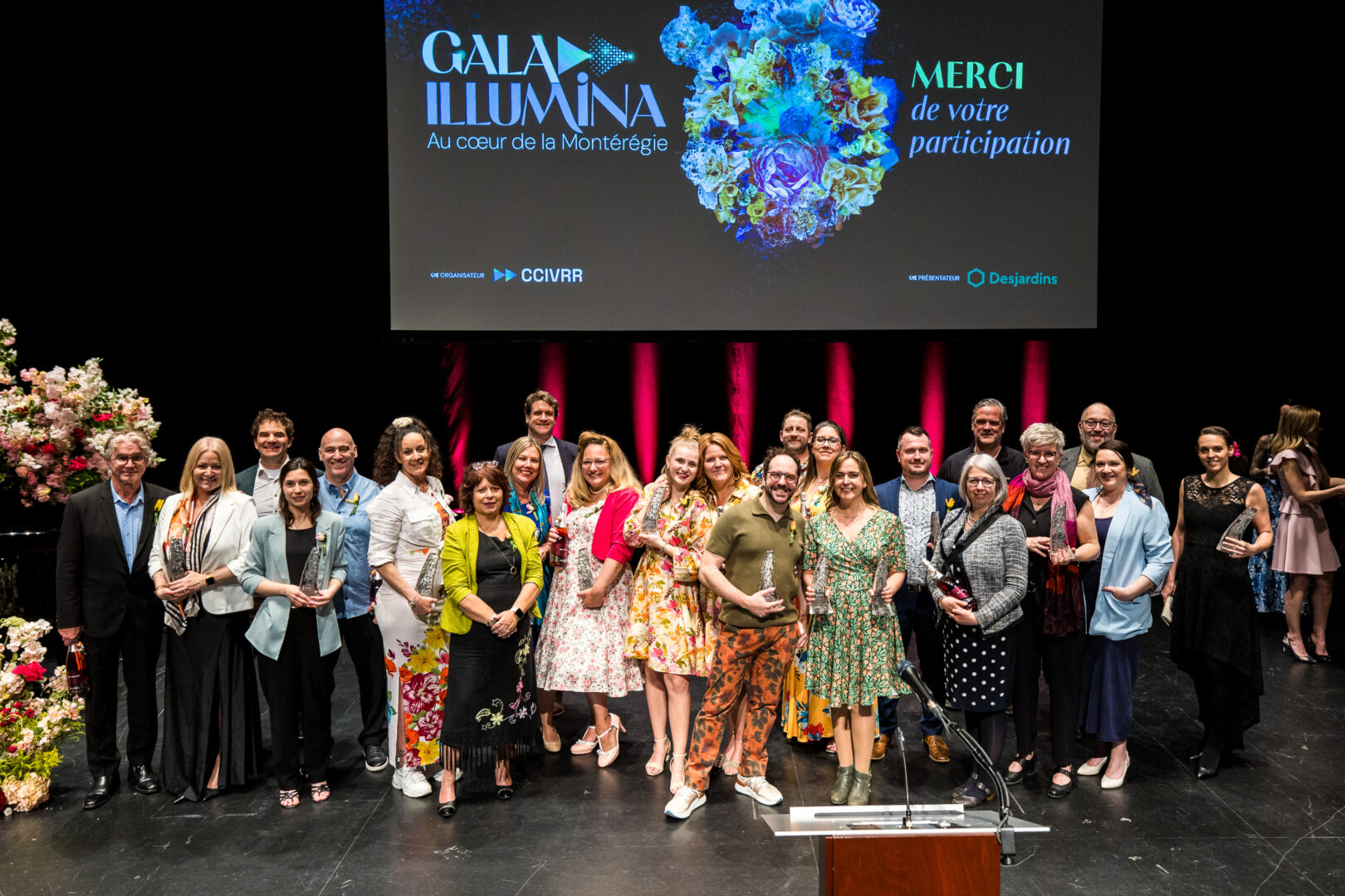 Les lauréats du Gala Illumina.
Photo Brophoto