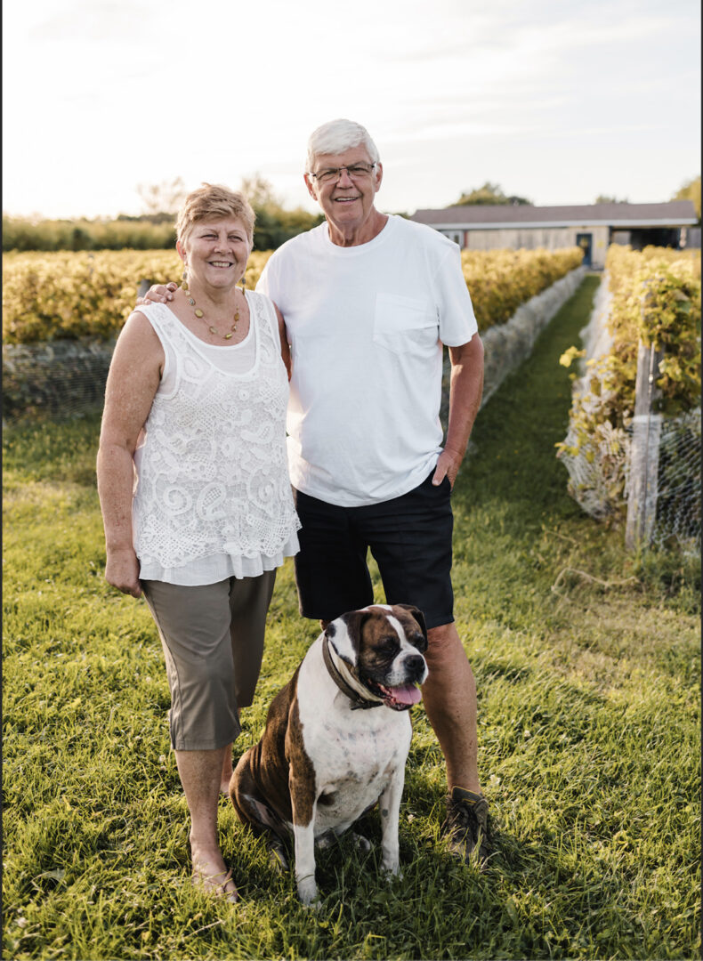 Les propriétaires du vignoble La Grande-Allée, Bernard Gravel et Jasmine Berger. Photo gracieuseté