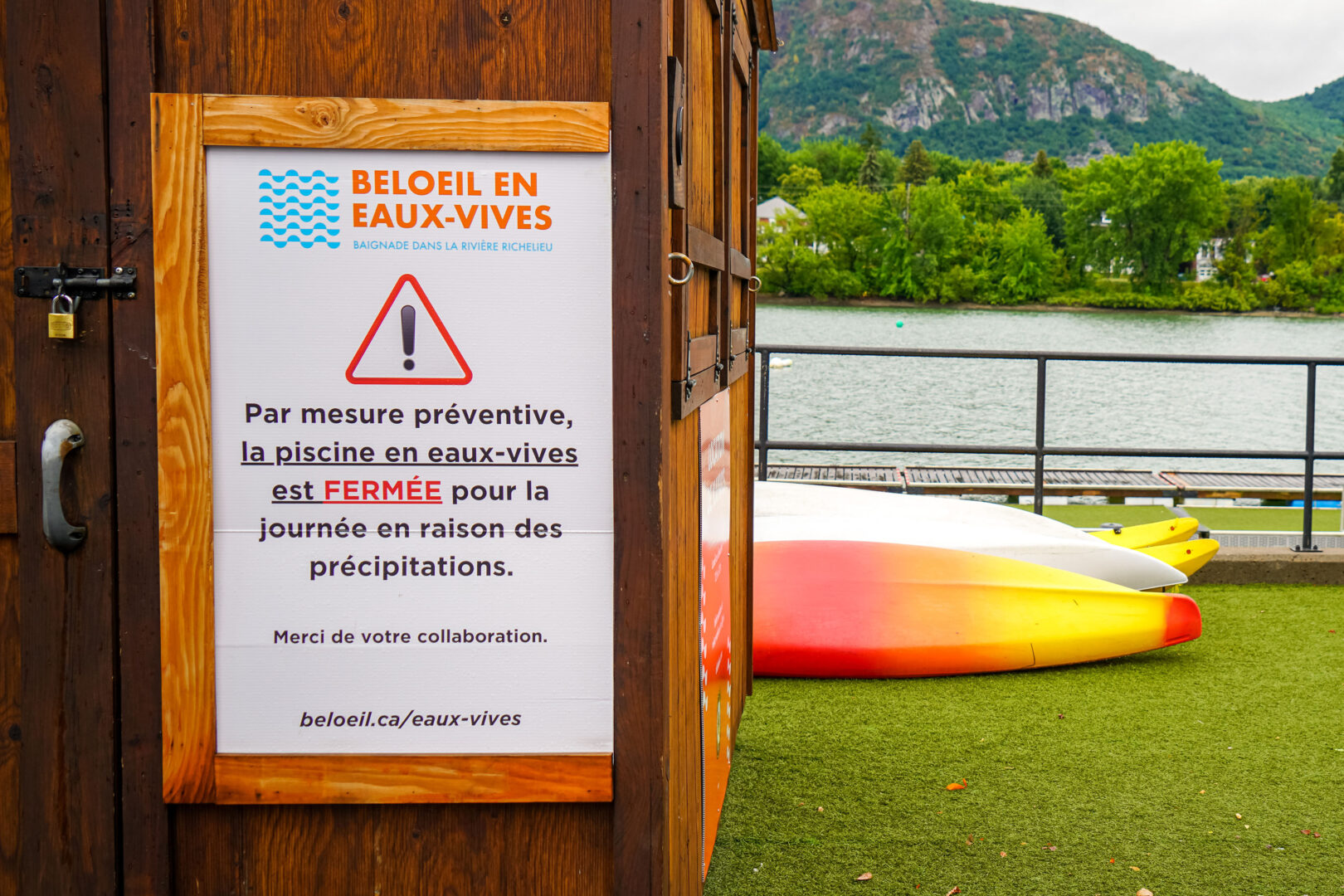La piscine en eau vive lors de la journée du 17 août. Photo François Larivière | L’Œil Régional ©