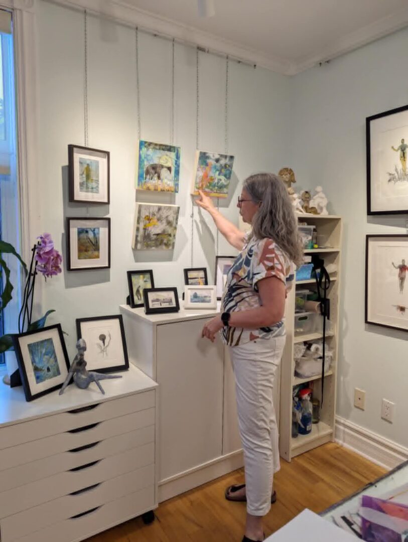 Françoise Falardeau (techniques mixtes, dessin, art numérique) ouvre son atelier de Belœil au public cette fin de semaine. Photo gracieuseté