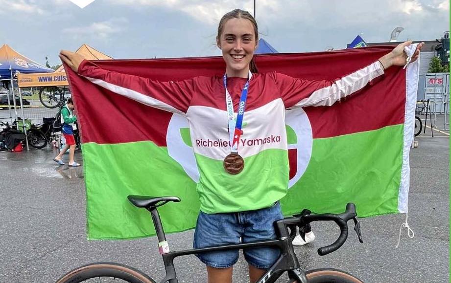 Léonie Bergeron a remporté deux médailles en cyclisme sur route.Photo gracieuseté