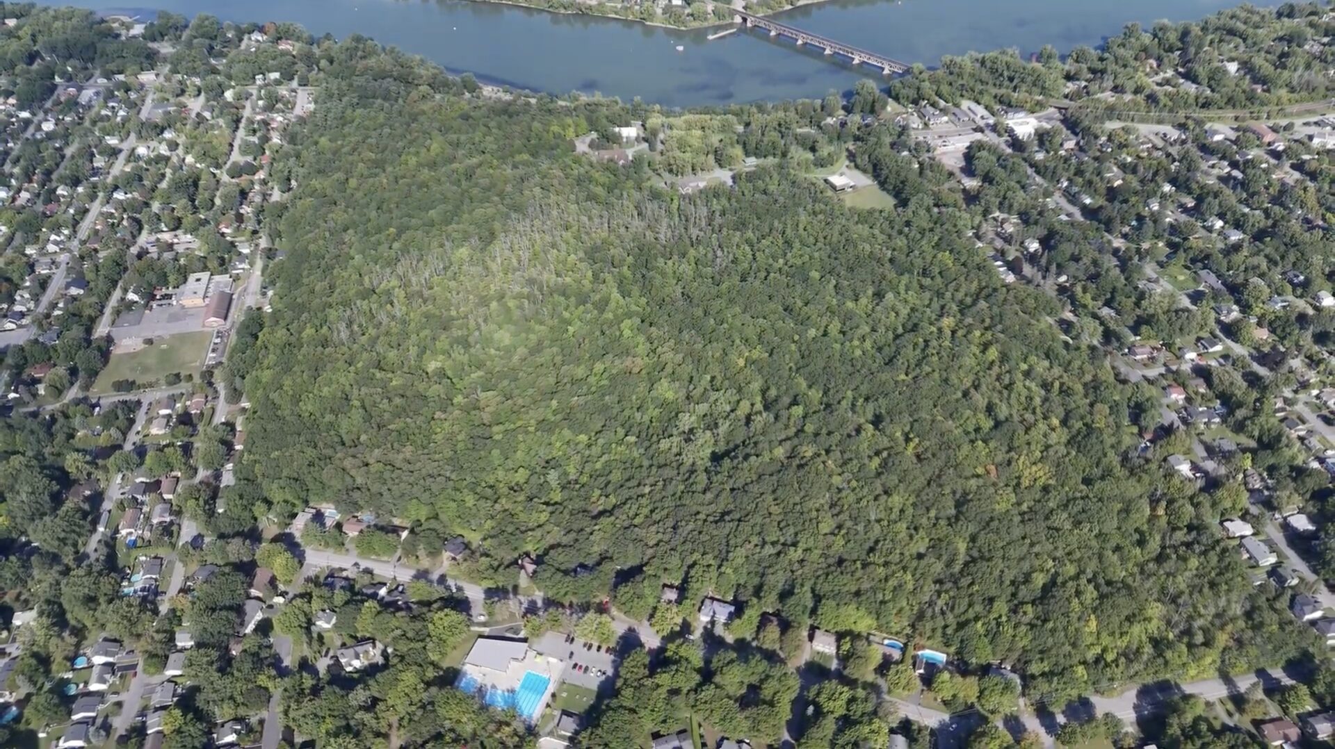 Le bois des Bosquets Albert-Hudon.
Photo drone gracieuseté