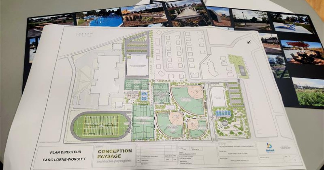 Les personnes présentes à la soirée du 24 septembre seront les premières à voir les changements au plan d’aménagement du parc Lorne-Worsley par rapport à la proposition présentée en juin dernier (photo). Photo gracieuseté