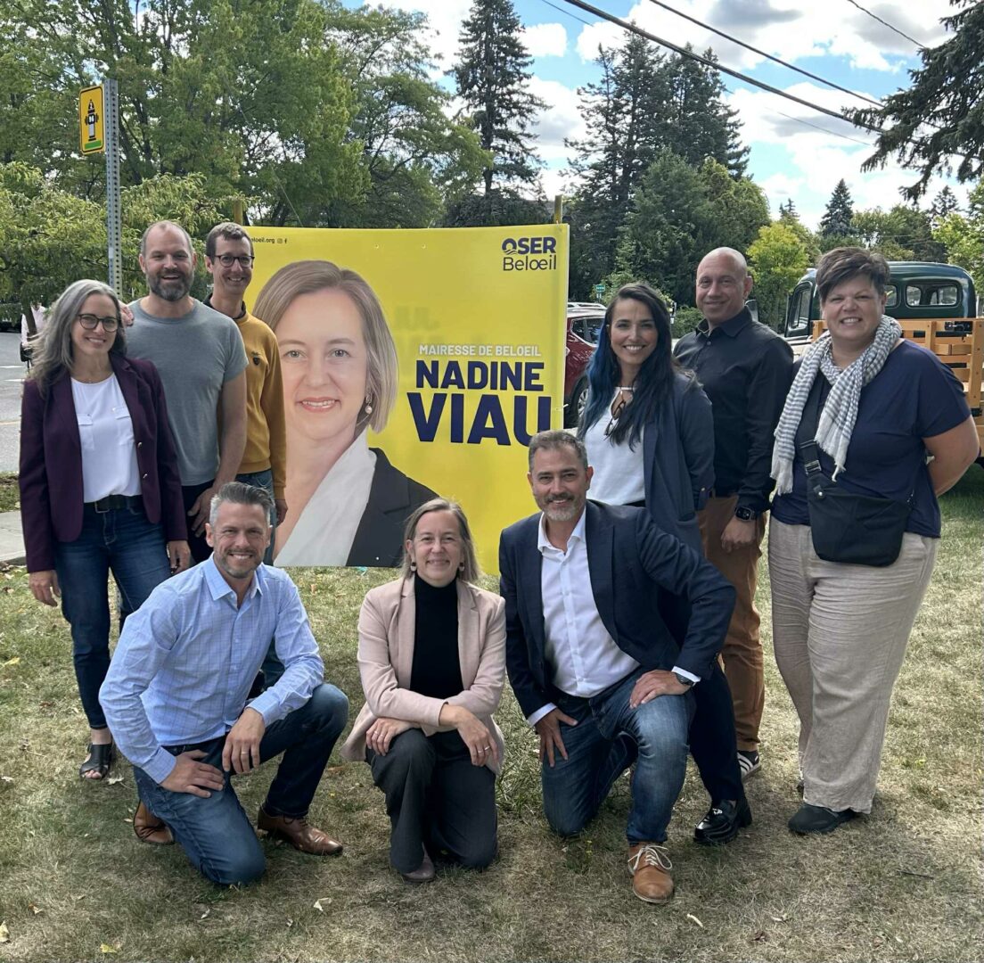 L'équipe de candidats d'Oser Belœil.
Photo gracieuseté