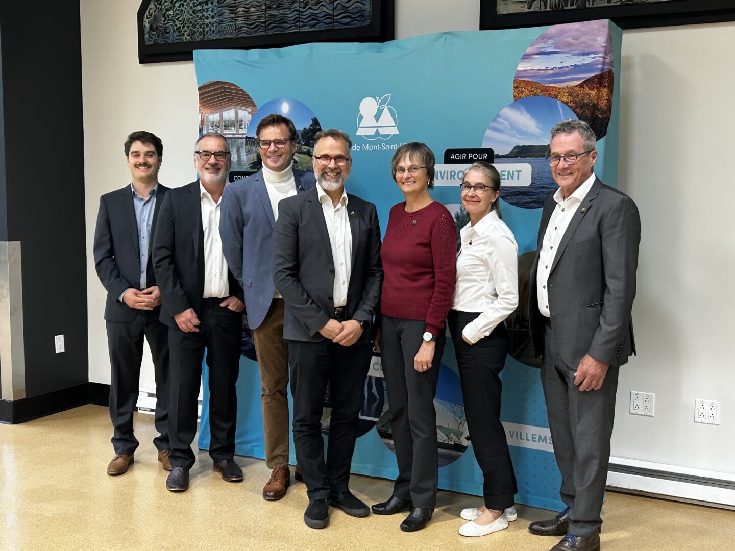 David Morin, Gaston Meilleur, Claude Rainville, Marc-André Guertin, Isabelle Thibeault, Mélodie Georget et Louis Toner. Photo gracieuseté