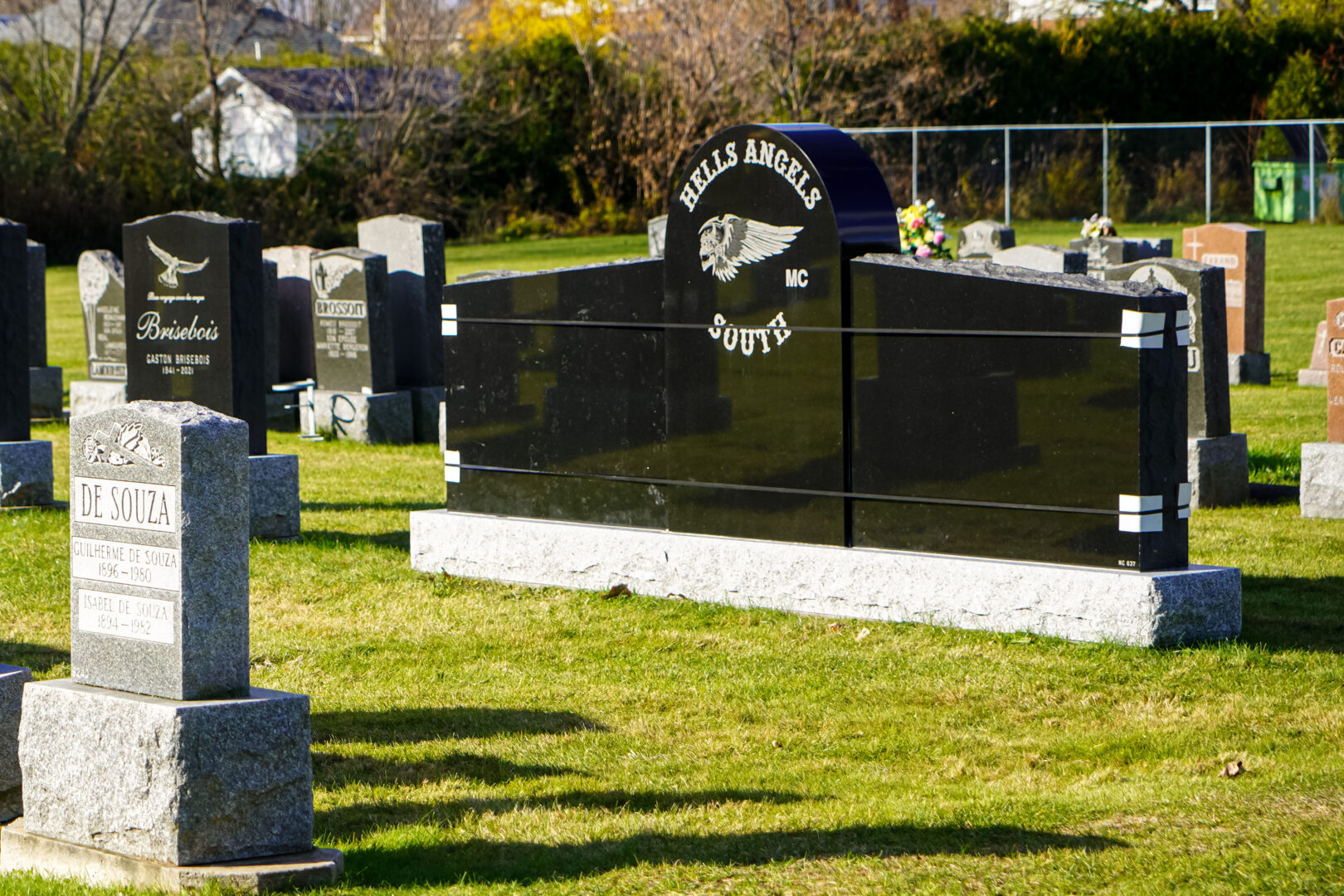 Le monument des Hell’s Angels à Saint-Basile-le-Grand. Photo François Larivière | L’Œil Régional ©